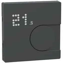 Merten MEG5779-6034 Connected Raumtemperaturregler-Modul, anthrazit, System Design, Works with Wiser, Zigbee, Wiser Home MEG57796034