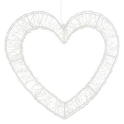 LED DEKO HERZ Weihnachten 500 LED Warmweiß Weihnachtsdeko 38,5x36 cm Innen/Außen