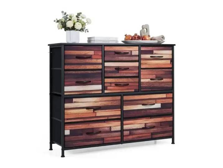 11 tiroirs commode de rangement pour vêtements et accessoires tiroirs pliables en tissu cadre métal