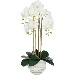 Mica Decorations, Kunstpflanzen, Phalaenopsis In Topf weiss - l40xb34xh82cm (82 cm)