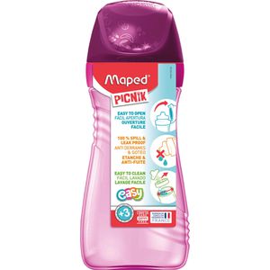 Maped Trinkflasche Picnik, Origins Kids 871501, aus Kunststoff, pink, Klappdeckel & Sportverschluss, 430 ml