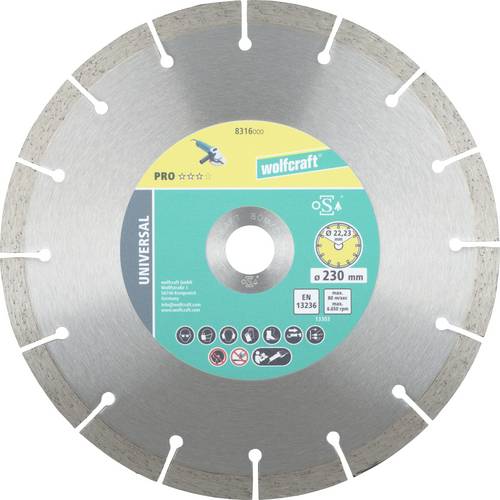 Wolfcraft 8316000 Diamanttrennscheibe 230mm 1St.