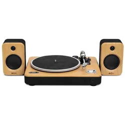 House of Marley Plattenspieler Marley Turntable mit Lautsprechern Stir It Up Wireless 2+ Bluetooth-Ein-/Ausgang, Plattenspieler, Schwarz