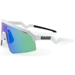 Naos, Unisex, Sportbrille, Ziris Sportbrille (glanzweiss, Gruene Akzente), Grün, Weiss