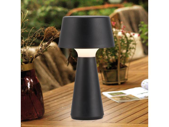 LED-Tischleuchte 16 x 16 x 29cm Schwarz/Schwarz Polycarbonat LED LED-Platine