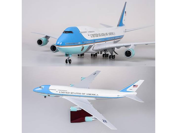 Modèle d'avion Air Force One B747 Airways, échelle 1:150, 47CM, avions Souvenirs, simulation d'avion moulé sous pression en résine, cadeau Souvenir