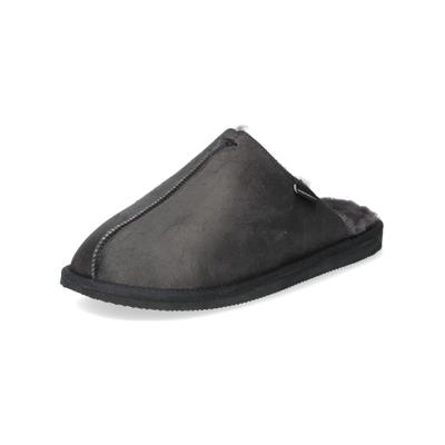Hausschuh SHEPHERD "Shepherd Hausschuhe Leder", Herren, Gr. 42, schwarz, Leder, Schuhe Hausschuh