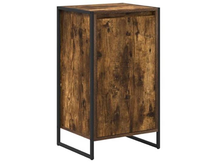 Sideboard Raucharbe 43 x 36 x 75,5 cm Holzwerkstoff Rechteckige Form, Stahlbeine, interne Regale und Fächer, Wohnzimmer, TV-Ständer, trocken abwischbar