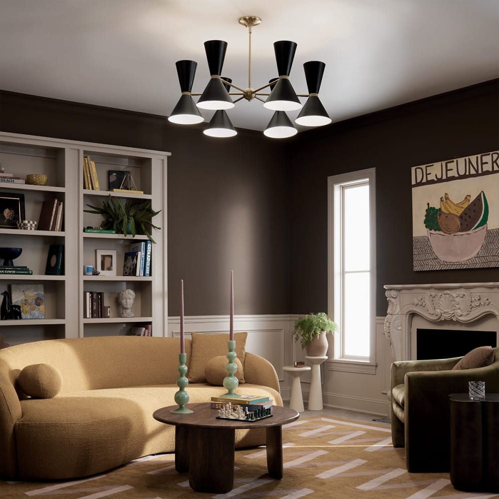 ELSTEAD LIGHTING Lustre 12 Lumières Acier Noir 141x34x98cm