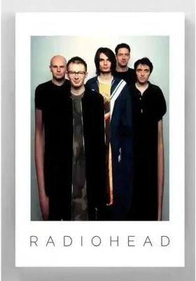 Inspired Finds Radiohead The Bends Retro Album Canvas Poster For Music Room & Home Wall Decor elongated Minimalism 19.69x27.56in No Frame