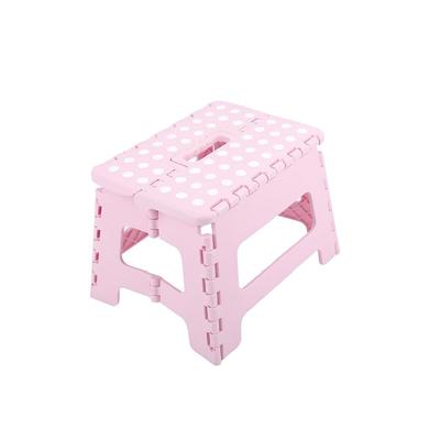 Hoffmann Klapphocker, Klapptritt, Tritthocker Rosa Faltbar H 22cm bis 150KG für Haushalt, Praxis, Betrieb