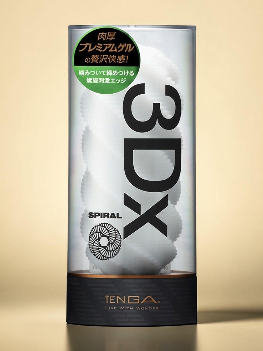 Tenga Masturbateur 3D à texture spirale en silicone doux