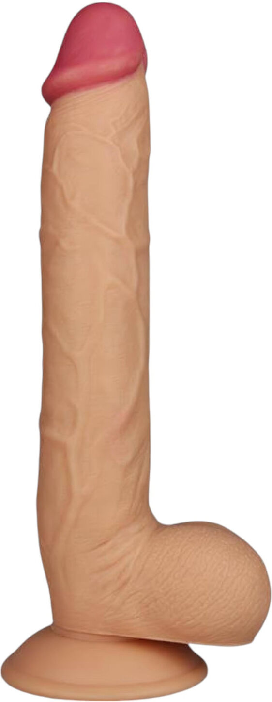 Lovetoy King-Sized - suction-cup, lifelike dildo with balls - 25cm (natural)