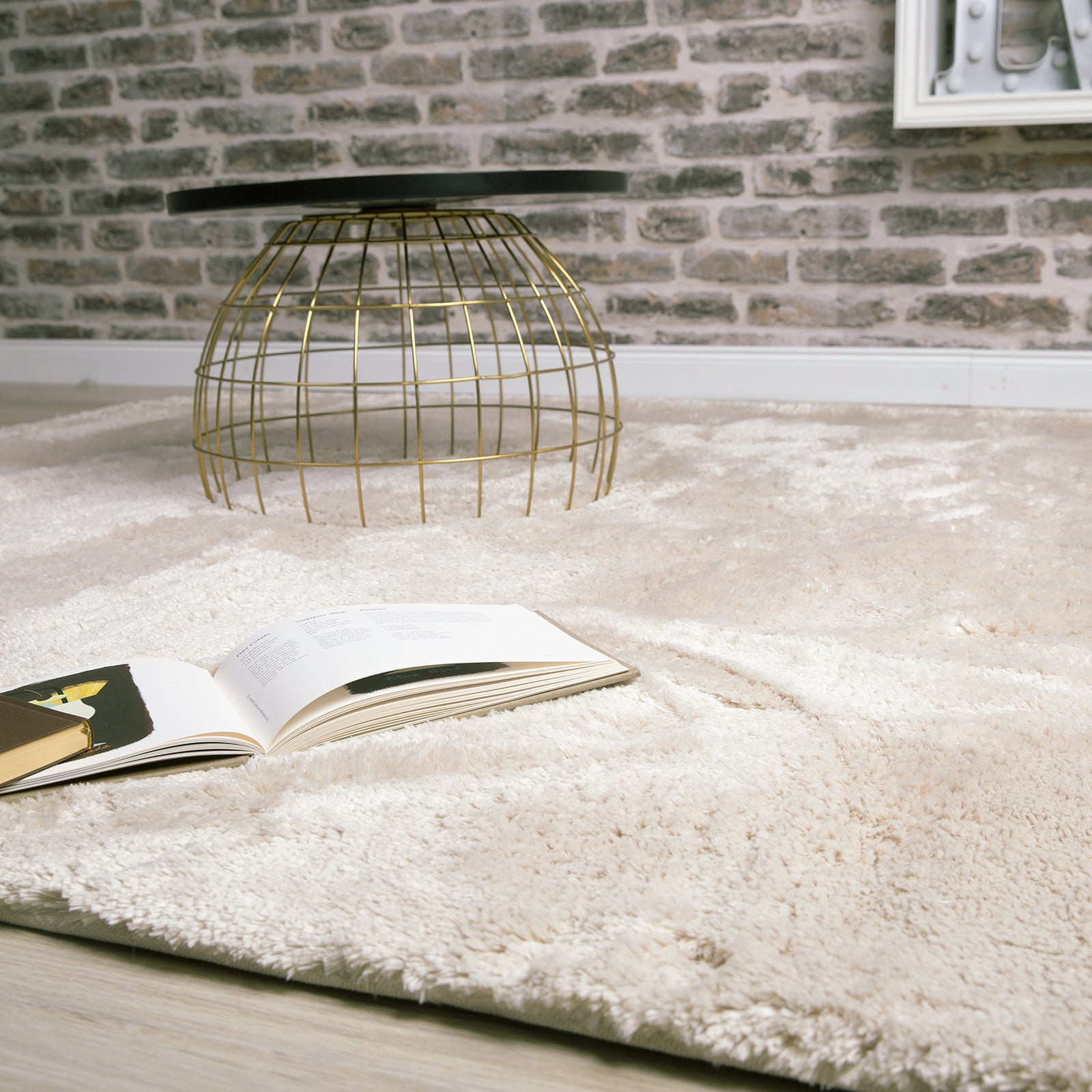 MY Obsession Hoogpolig vloerkleed beige/wit B/D: 200 x 290 cm