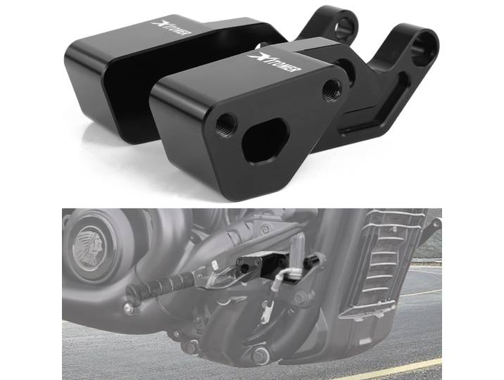 Repose-pieds réglables pour Indian Scout Bobber / Rogue 2017-2022 2023 2024, kit adaptateur de commande au pied à portée réduite