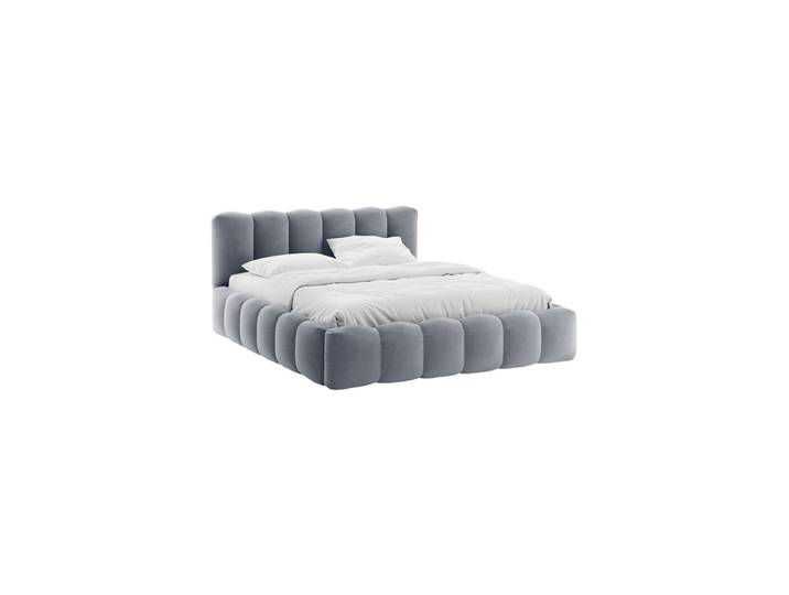Design Polsterbett „Cameron“ mit Ablagefach, Samt Grau CXL by Christian Lacroix