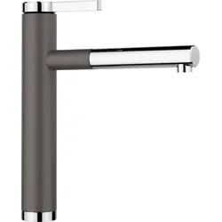 Blanco Linee-s Küchenarmatur 518804 ausziehbar, SILGRANIT-Look felsgrau/chrom