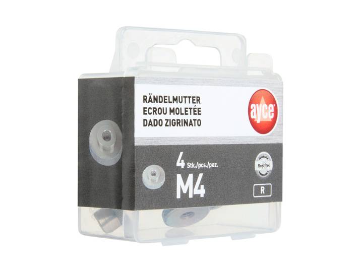 Ränderlmutter Edelstahl M4 4 Stück
