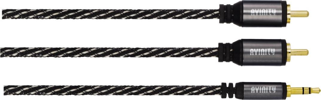 Avinity RCA naar 3,5mm audiokabel, 2 x RCA naar 3,5mm, 3 meter, Zwart