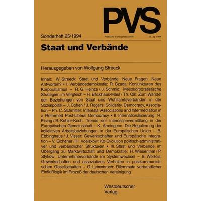 Staat und Verbände, Taschenbuch von , VS Verlag für Sozialwissenschaften, 978-3-531-12661-6
