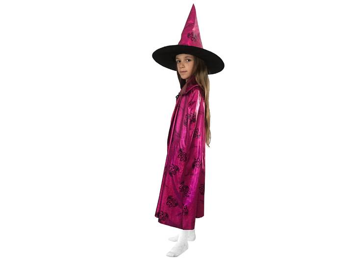 SET CAPE ET CHAPEAU DE SORCIÈRE ROSE TU 3-8 ANS ANCIEN