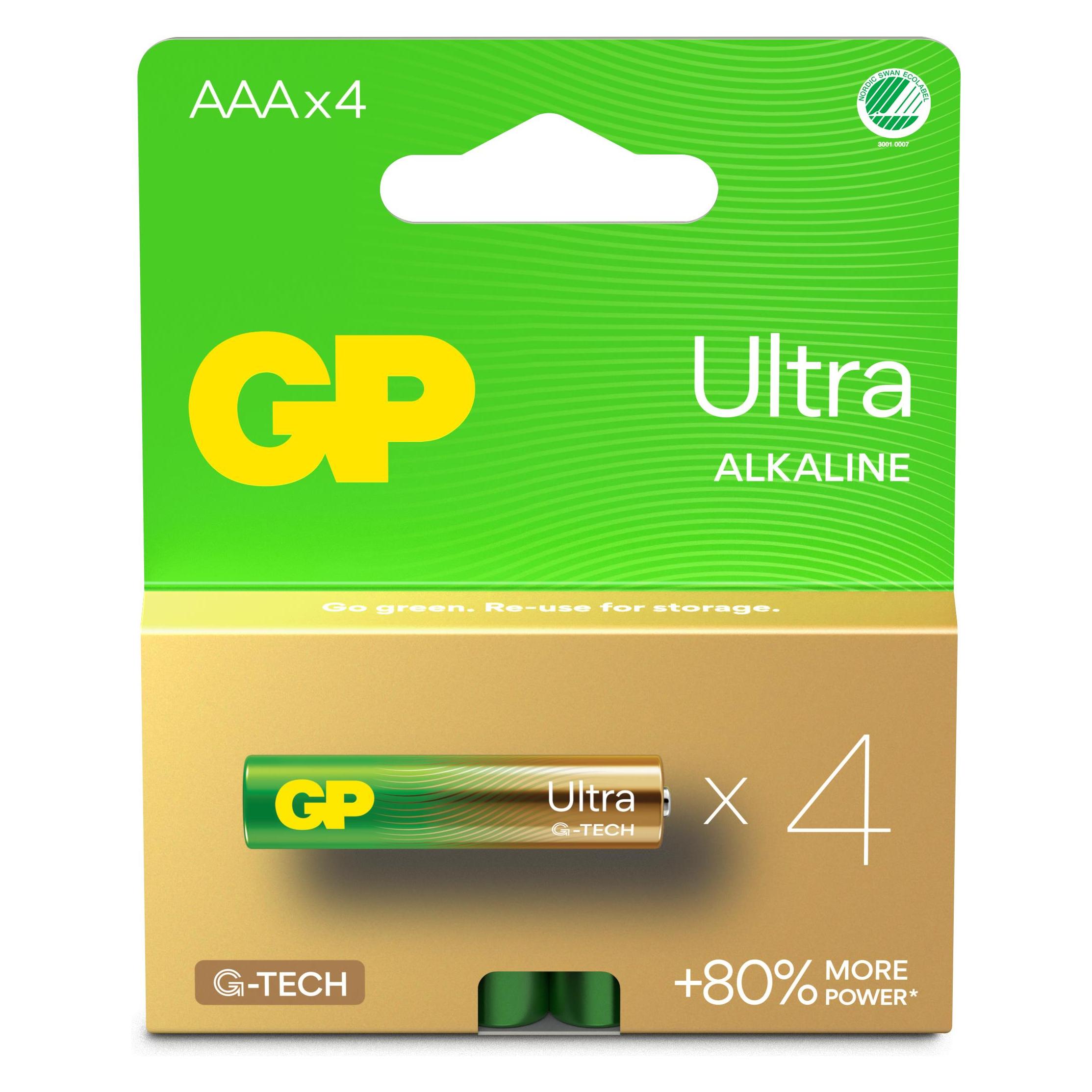 GP Batteries GP 24AU-2U4 A21 / LR03 / AAA Ultra Battery (4 Stk., AAA) (151432)