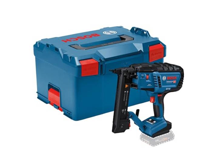 Bosch PRO Agrafeuse à bois sans fil GTH 18V-38 M Agrafeuse à couronne étroite sans-fil et sans gaz aux performances équivalentes à celle d’un modèle pneumatique et à