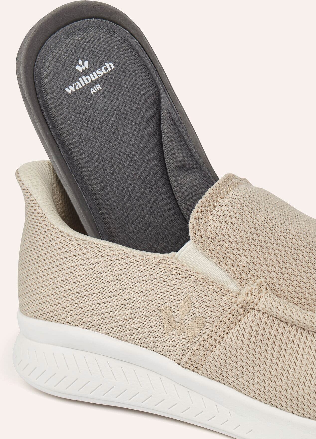 Walbusch Komfortslipper Mühelos, , Farbe Beige, 40, mühelos anziehbar ultraleicht Herren