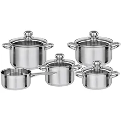 2x GSW Silverstar, Pfannenset + Topfset, Silber