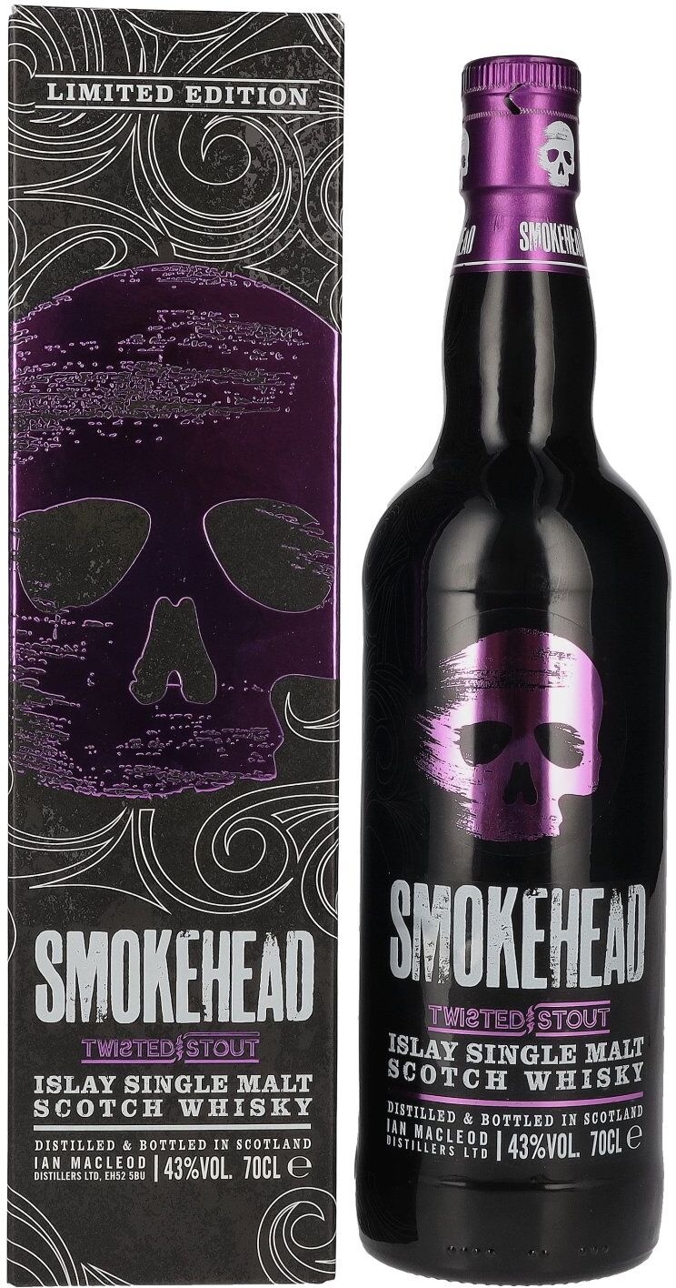 Smokehead Whisky Smokehead TWISTED STOUT Islay Single Malt 43% Vol. 0,7l in Geschenkbox