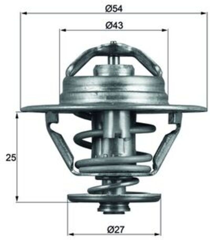 Thermostat, Kühlmittel MAHLE TX 93 74D