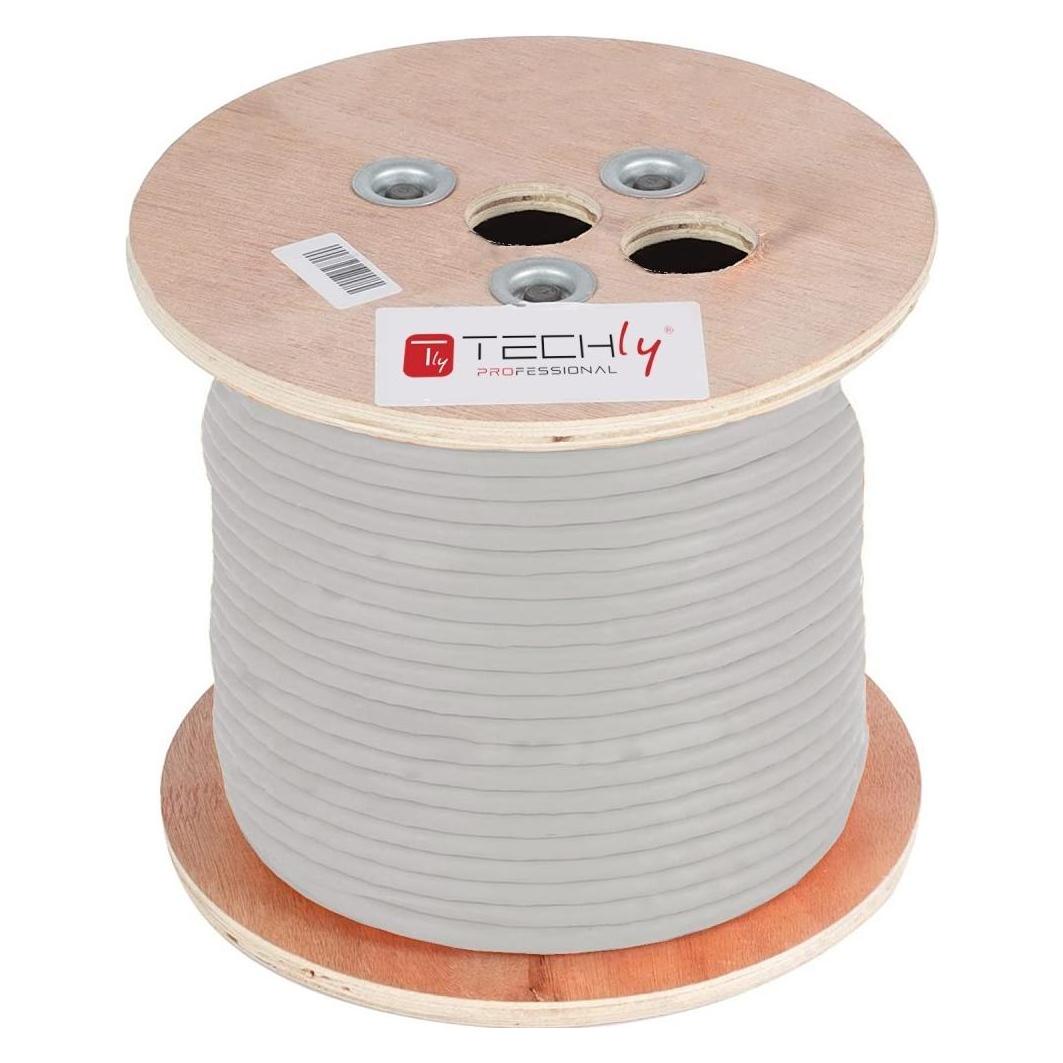 Techly ITP-C5F-305-RIS Netzwerkkabel Grau 305 m Cat5e F/UTP (FTP) (F/UTP, CAT5e, 305 m) (ITP-C5F-305-RIS)