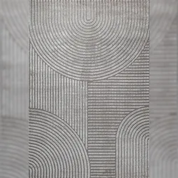 Kurzflorteppich CETINA Geometrisch Polypropylen Wohnzimmerteppich pflegeleicht Schlafzimmer 120x170 cm Grau | Kadima Design