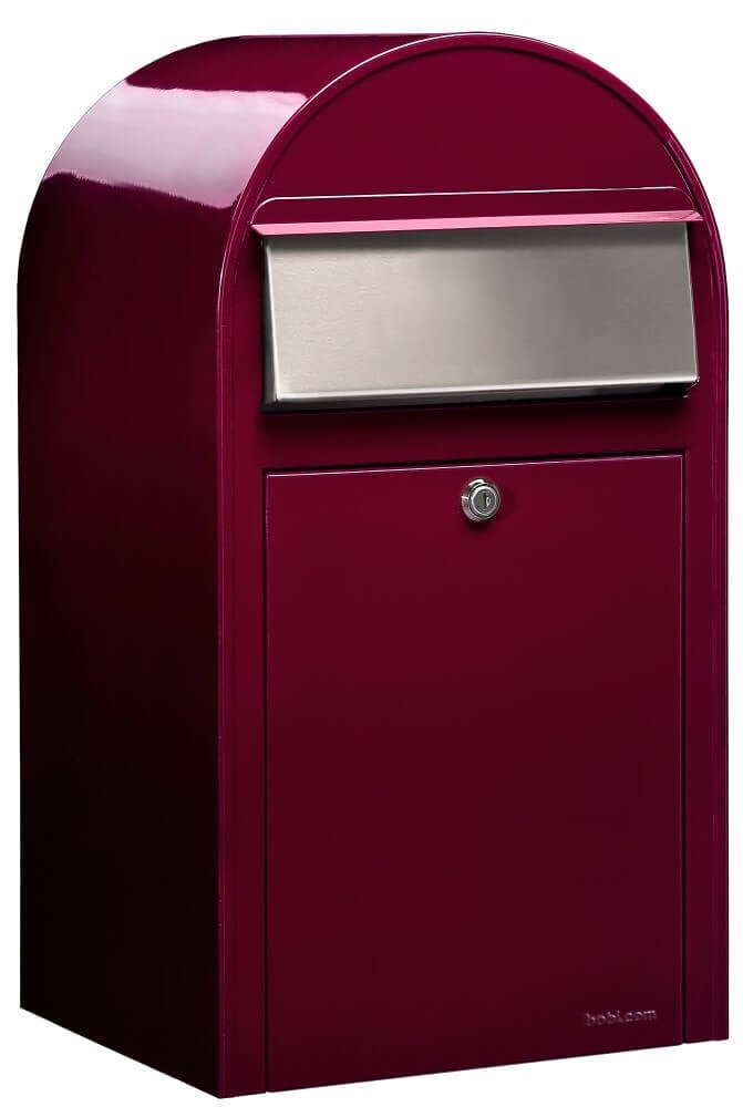 Brievenbus Grande 3005 i Bobi Wandmontage Bordeauxrood