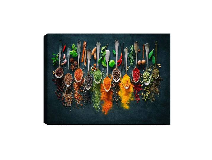 Wandbild Wallxpert Gewürze , bunt (farbe bild(er): mehrfarbig), B:70cm H:50cm, Leinen, MDF, Bilder, Wandbild