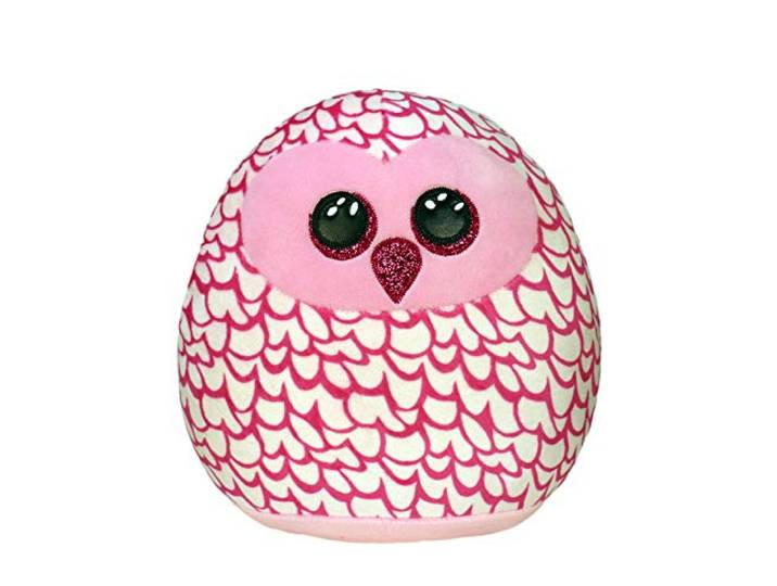 Ty – Squish a Boos – pluche kussen voor kinderen roze de uil 20 cm Ty – 39300