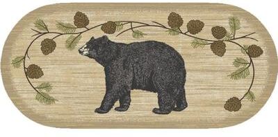 Mayberry Rug "American Destination Bear Sighting Nylon Washable Accent Rug - 20""x44"""