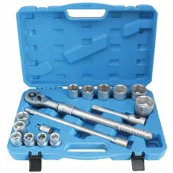 SATA, Steckschlüssel + Stecknuss, Satra-Satz 6-Kt-Steckschlüssel Mit Teleskop-Ratsche 3/4" 16 El