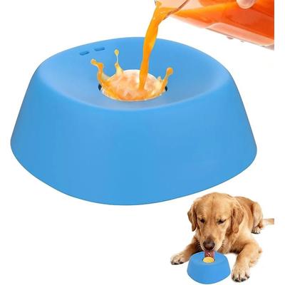 Uplift Treasures Slow Feeder Dog Bowl With Lick Mat For Healthy Feeding blue 1pc