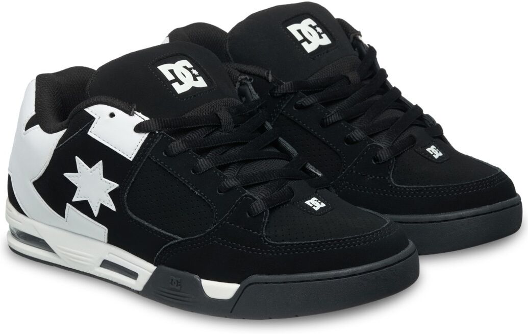 Sneaker DC SHOES "DC Command", Herren, Gr. 7(39), schwarz-weiss (schwarz, weiß), Obermaterial:50.46% Leder, 49.54% Synthetikmaterial., Schuhe Sneaker schwarz, weiß 7(39)