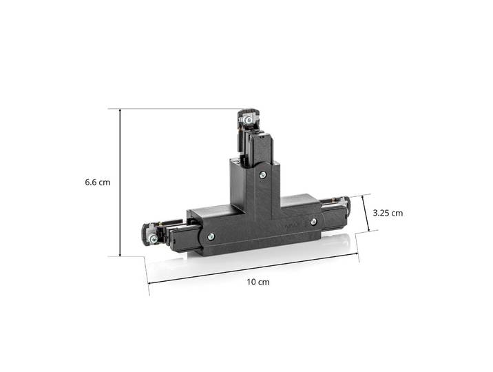 GLOBAL T-Verbinder Noa Schutzleiter innen rechts, schwarz, schwarz, Aluminium