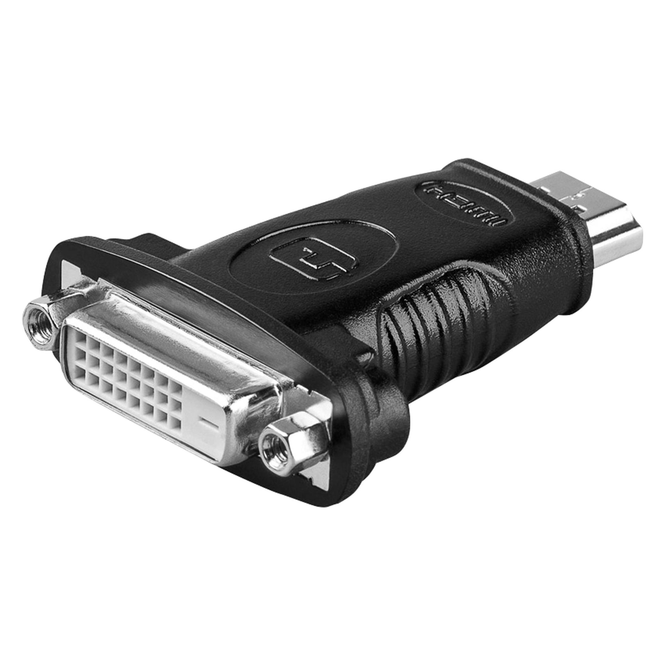Goobay HDMI / DVI-D Adapter, HDMI Standard-Stecker (Typ A), Schwarz (68098)