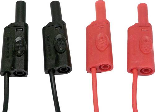 Chauvin Arnoux Messleitungs-Set 4mm Sicherheits-Stecker 2m Rot, Schwarz 1 Set
