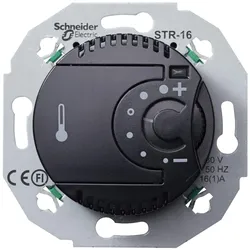 Elso WDE011624 Elektronischer Temperatur- Regler mit Zentralplatte schwarz RENOVA