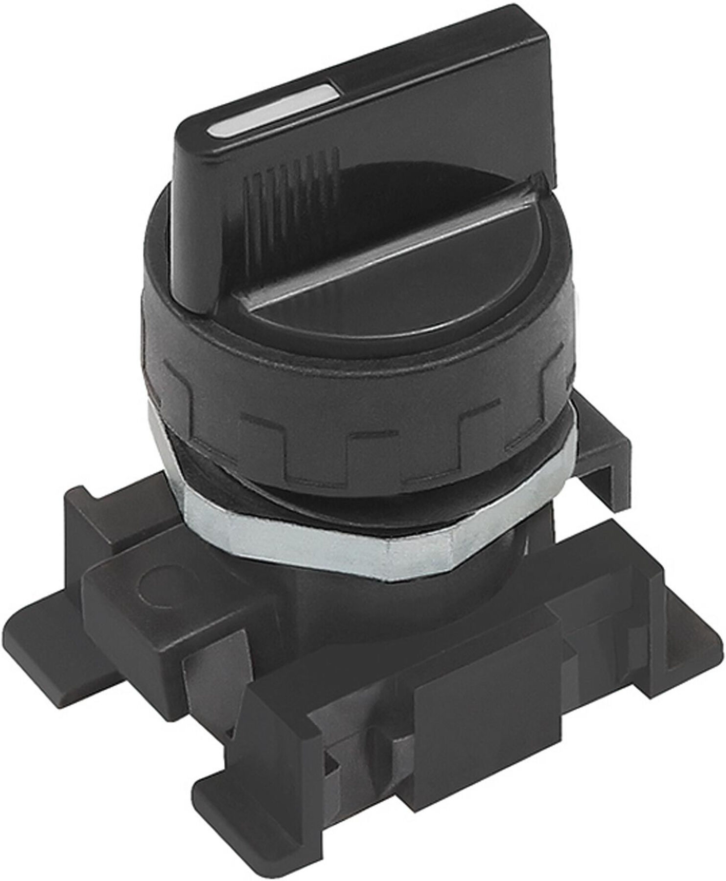 Riegler Kurzer Drehhebel, schwarz, 3 Stellungen, bistabil (KDH-3B)