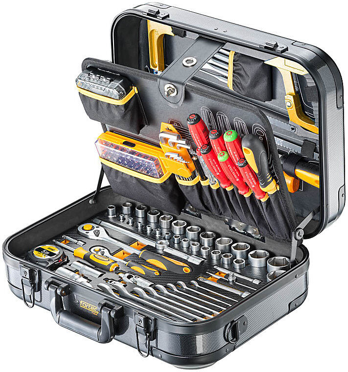 Werkzeugkoffer Ultimate, mit 234 Teilen, schwarz, gelb fortec®