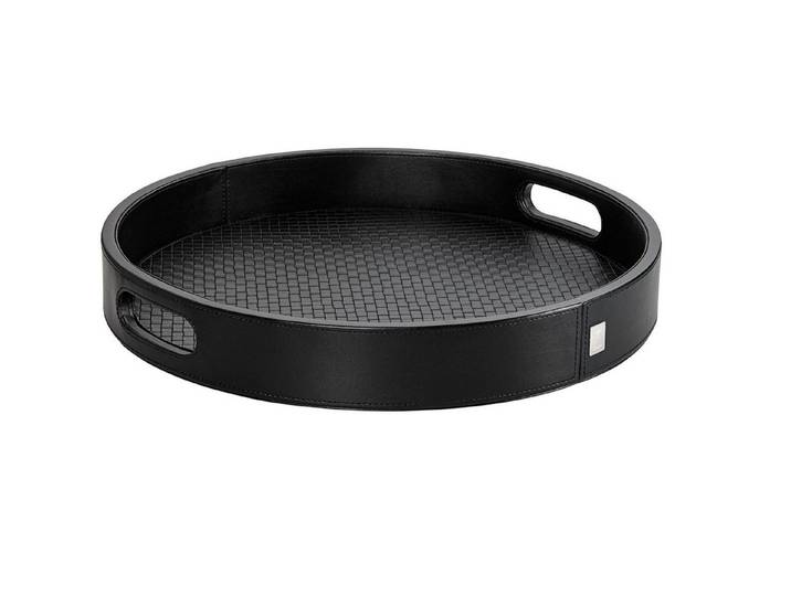 JOOP! Dekotablett JOOP! LIVING - HOMELINE - Rundes Tablett klein, Schwarz (1 St)