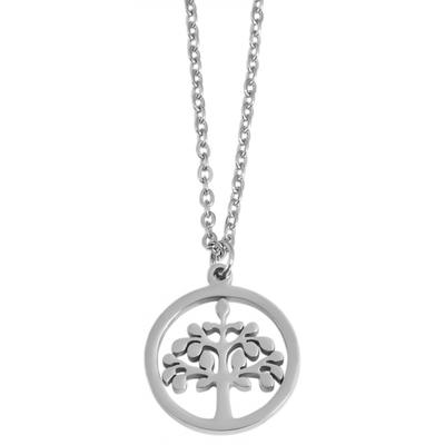 Kette mit Anhänger ADELIA´S, silber (silber, baum), Halsketten, Damen, unbekannt, Edelstahl