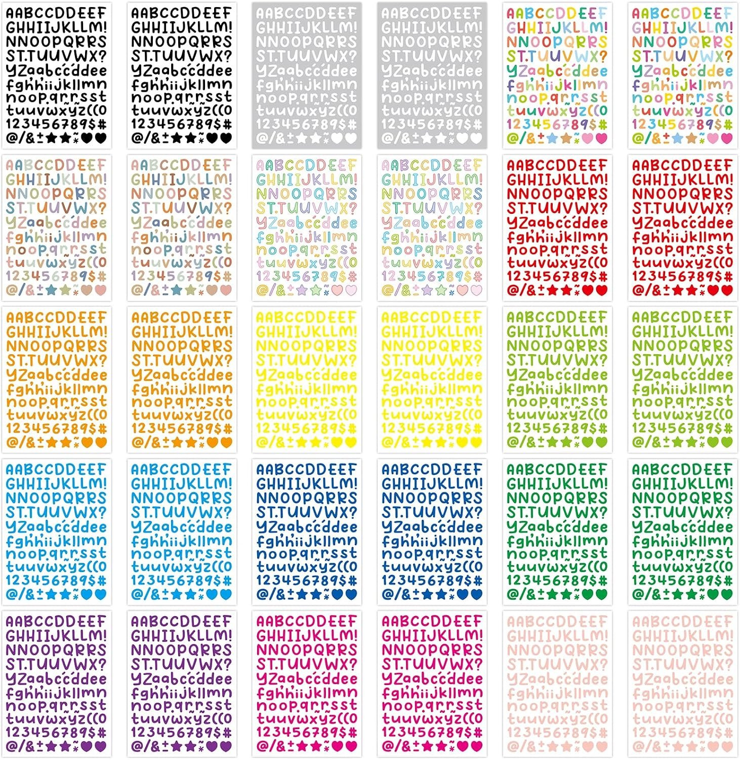 Homevero Zelfklevende Letter Stickers - 3360 stuks - 30 vellen - Ideaal voor creatieve projecten