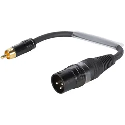 SOMMER CABLE Adapterkabel XLR(M)/Cinch(M) 0,15m sw